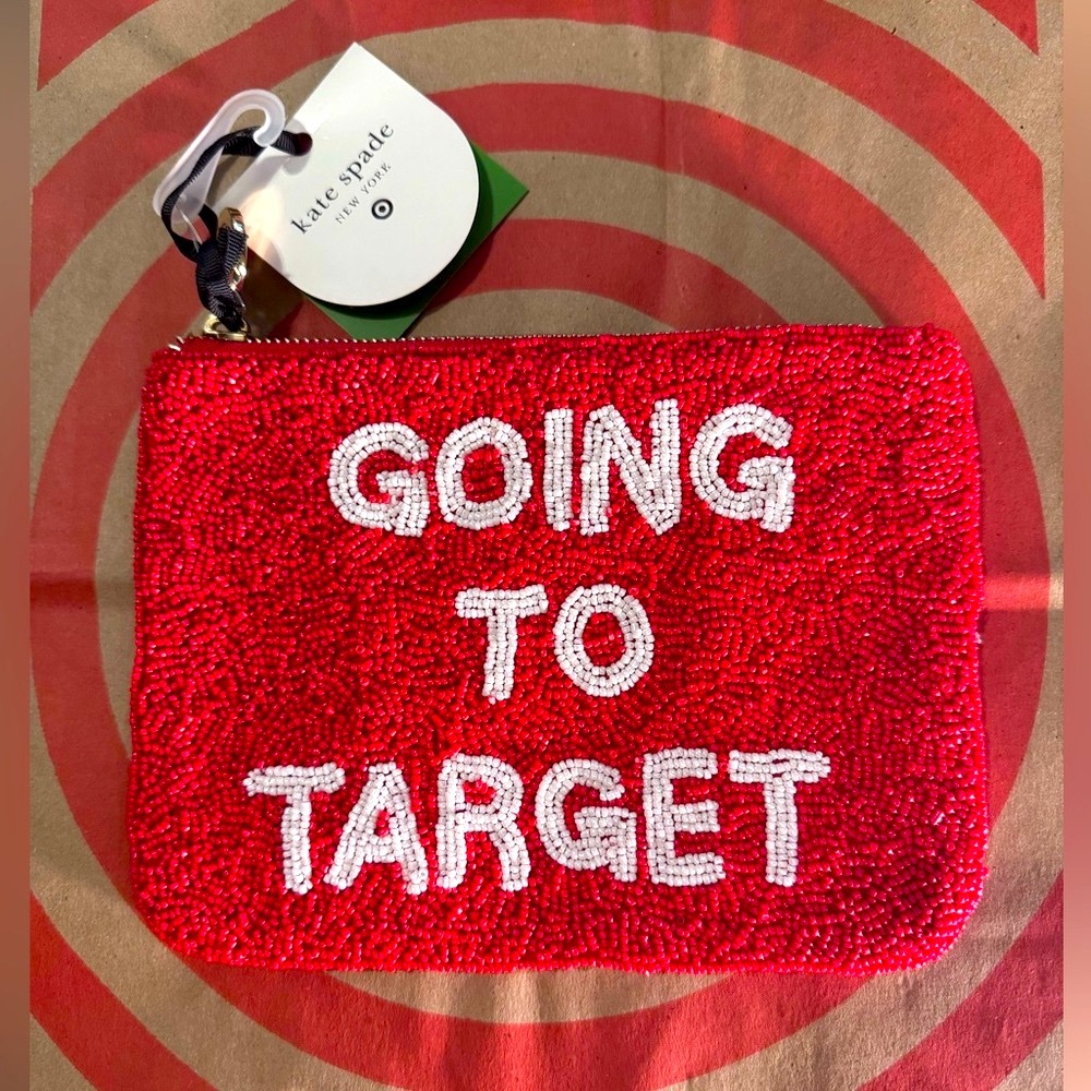 Kate Spade x Target NWT Going to Target Red Beaded Pouch